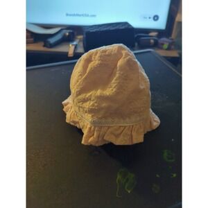 Soft Baby Cotton Bonnet Infant Peach 6m Girls Princess Lace Ruffle Hat Summer.